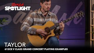 Video thumbnail for Taylor 612ce V Class Grand Concert Playing Examples by Sam Ash Direct