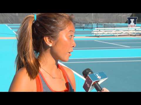 Louise Kwong talks early season @IlliniWTennis practice