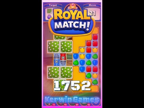 Royal Match Level 1752 - No Boosters Gameplay