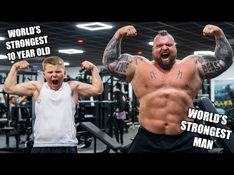 HOW STRONG IS MY 10 YEAR OLD SON!!! (Chest Workout)
