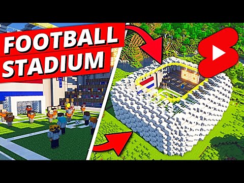 FOOTBALL STADIUM in Minecraft #Shorts