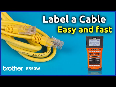 Easiest way to label a cable - Brother E550W #Shorts