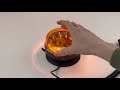 LED maják 12/24V - oranžový / 12x1W LED / ECE R65 / magnet (ø 119x83mm) - Video Youtube