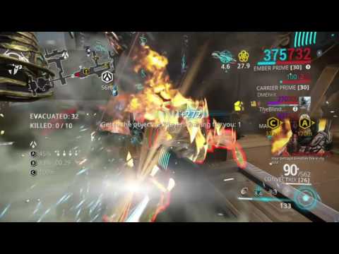 Warframe: Ember Prime Gameplay - The Pacifism Defect: Mission 2 : Part III (Earth) Evacuation Escort