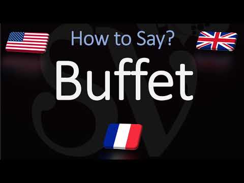 Part of a video titled How to Pronounce Buffet? (CORRECTLY) - YouTube