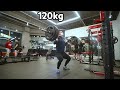 220214 클린120kg * 3 + 프론트스쿼트 150kg * 3