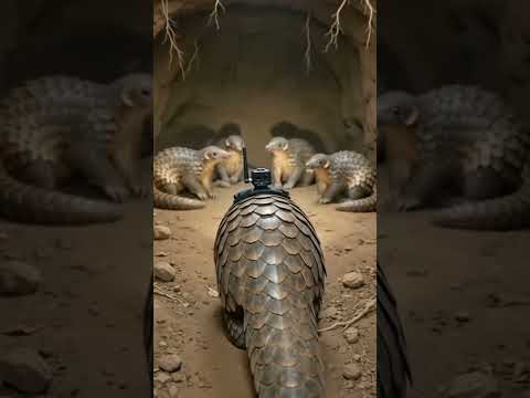 POV: Ground Pangolin 🐾A tiny camera mounted on a ground pangolin reveals a underground world tunnels