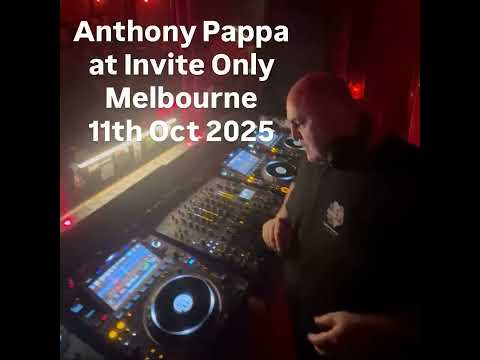 Anthony Pappa - 11-Oct-2025 Live @ Invite Only, Melbourne