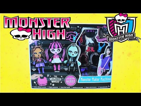 Monster High -  Make 3 clip-on Monster High dolls with monster maker machine | Fan PLAY Toys