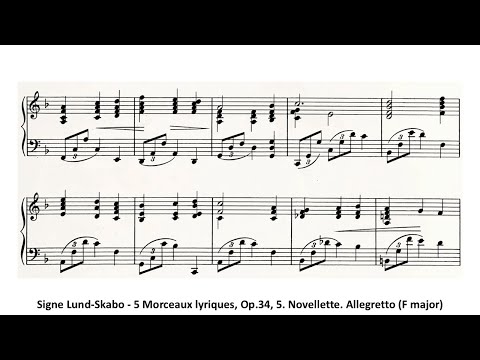 Signe Lund-Skabo - 5 Morceaux lyriques, Op.34, 5. Novellette. Allegretto (F major)