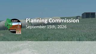Elbert County - Planning Commission - 9/15/2026