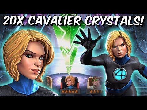 20x 6 Star Invisible Woman Cavalier Featured Crystal Opening! - Marvel Contest of Champions