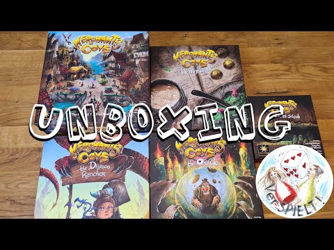 Merchants Cove Kickstarter Unboxing + Secret Stash + Innkeeper + Oracle + Dragon Rancher