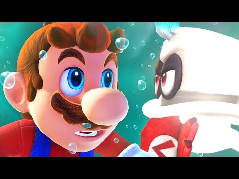 Super Mario Odyssey - 100% Walkthrough Part 1 No Commentary Gameplay - Cappy & Mario chasing Bowser!