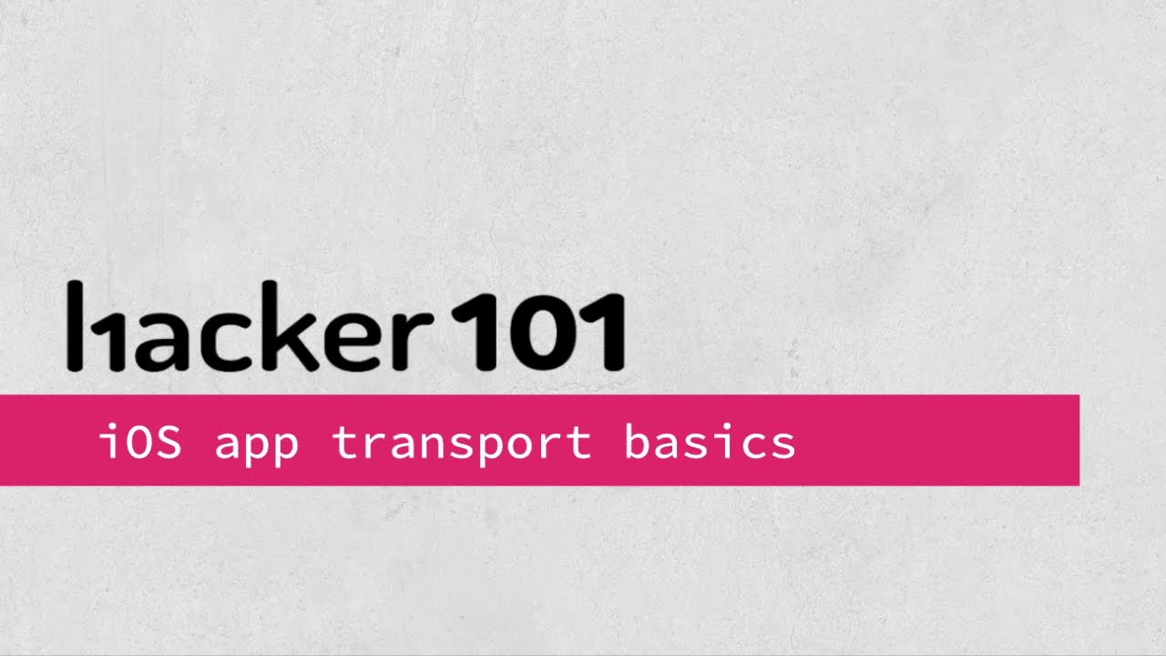 iOS Hacking - App Transport Basics