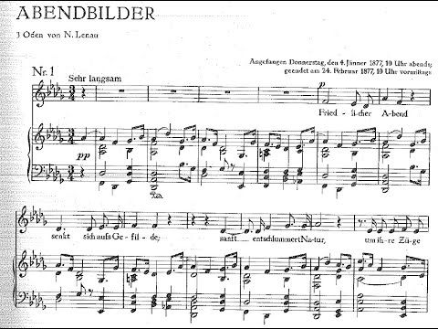 Hugo Wolf - Lieder: Abendbilder. {w/ score.}