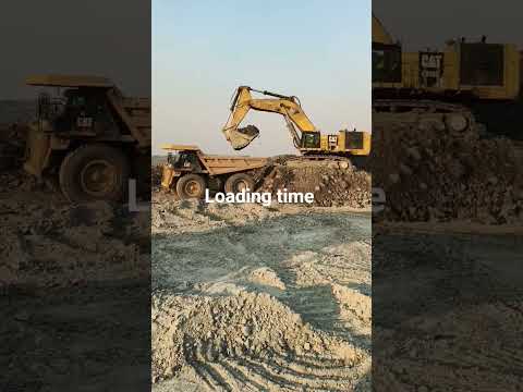 The CAT 6015B excavator perform Loading to CAT Dumper