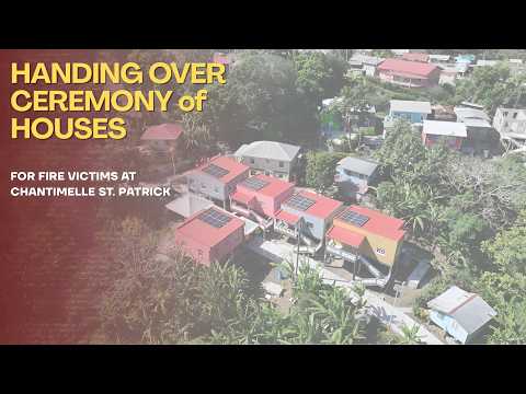 Uroczystość przekazania domów ofiarom pożaru w Chantimelle St. Patrick