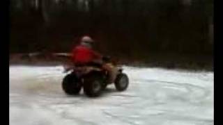 preview picture of video '1987 Honda 4Trax 250 on Solid Ice and Frozen Mud'