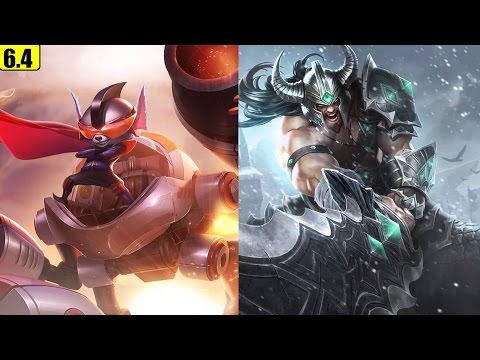 rumble top vs tryndamere full game - patch 6.4 - 6/3/2016