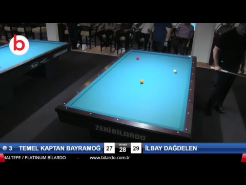 TEMEL KAPTAN BAYRAMOĞLU & İLBAY DAĞDELEN Bilardo Maçı - PLATINUM BİLARDO - 2018 CUMHURİYET TURNUVASI-2.TUR