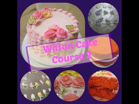 Wilton Cake Class Course 2- "Flowers and Cake Design" - Final Cake