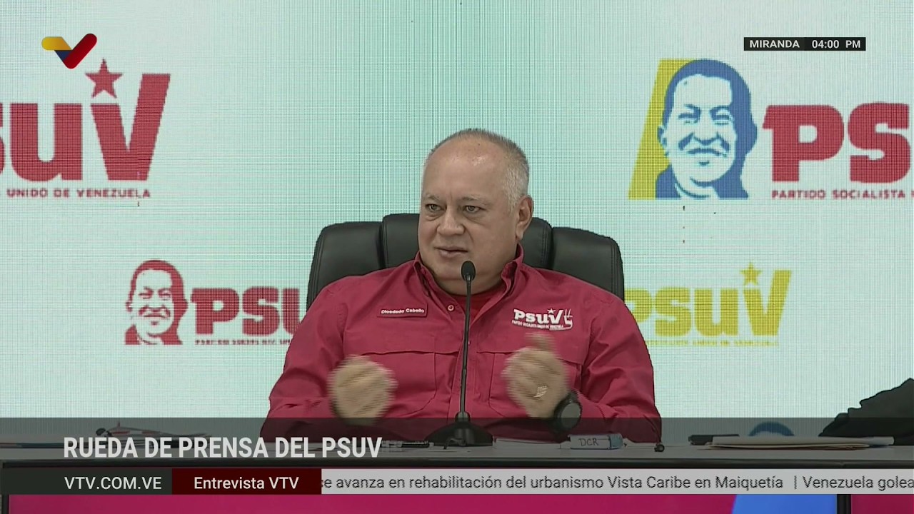 Rueda de prensa del PSUV con Diosdado Cabello, 28 de septiembre de 2026