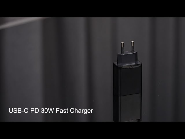 Caricatore da muro USB-C Vention FAIB0-EU da 30 W Nero video