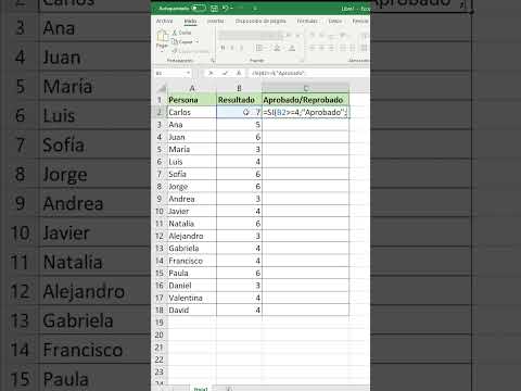 Cómo usar la función SI en Excel #excel #funcion #SI #shortcuts