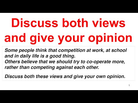 IELTS Academic 19 Test 1 Writing Task 2 | Discuss both views | Cooperate more than competing