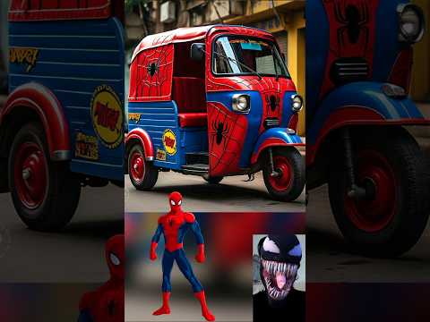 Superheros but Indian auto rickshaw #avengers #marvel #spiderman #shorts