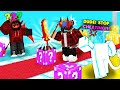 2 YouTubers FACED Me In An EXTREME Lucky Block RACE... (ROBLOX BEDWARS)