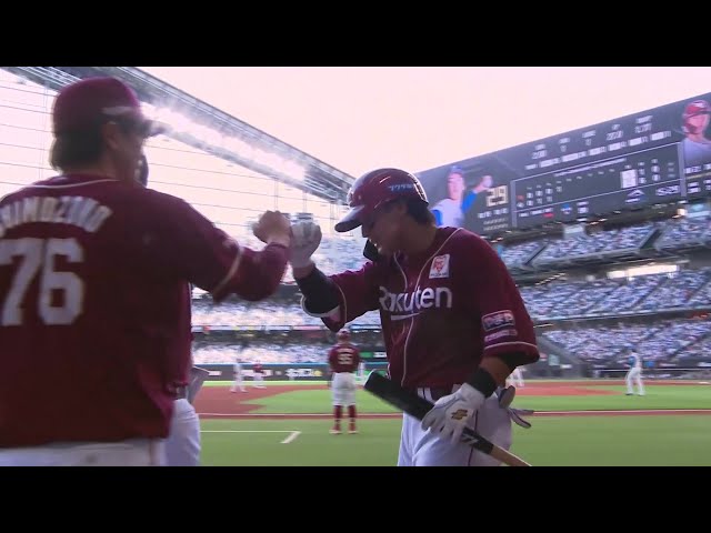 【4回表】初球を叩いて打球はレフトへ!! イーグルス・黒川史陽 1点差に迫る犠牲フライ!! 2025年7月5日 北海道日本ハムファイターズ 対 東北楽天ゴールデンイーグルス