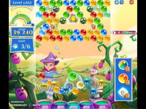 Bubbles Witch 2 Saga Level 1655 with no booster & 4 bubbles left