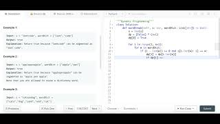 Word Break - Leetcode 139 - Dynamic Programming - Python