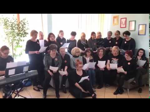 A TY BELFRZE CICHO SIEDŹ  - Strajk Nauczycieli - SP 85 Poznań - 8.04.2019 (Napisy  słowa)