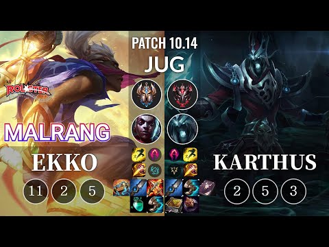 KT Malrang Ekko vs Karthus Jungle - KR Patch 10.14