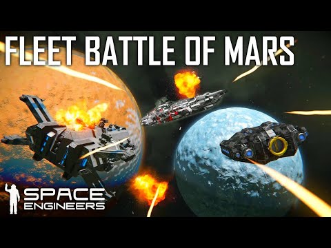The FLEET BATTLE of Mars - Space Engineers PVP