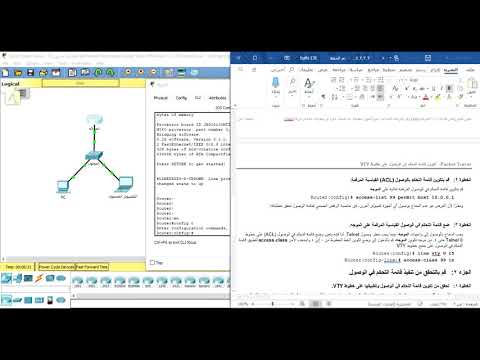 LAB 7.2.3.3| VTYعلى IPv6تكوين قائمة التحكم في  PTبرنامج