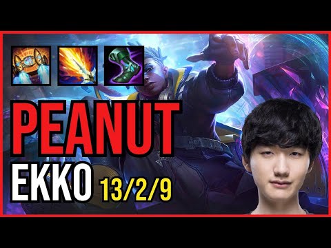 PEANUT - EKKO vs. NIDALEE Jungle | KR GRANDMASTER | PATCH 10.25