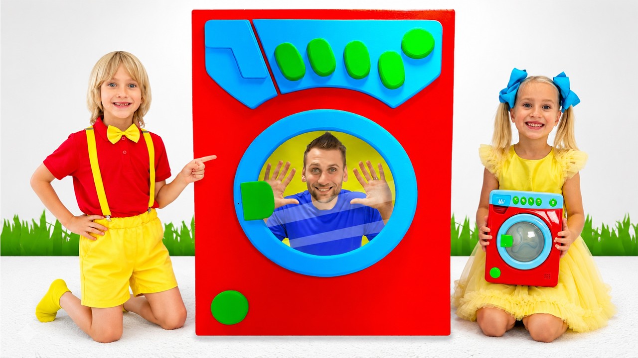 Kids save toys with Wash Machine and more Fun Stories