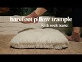 Barefoot Pillow Trample With Sock Tease