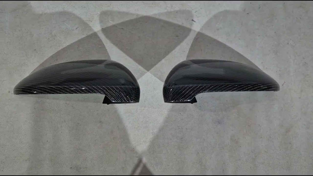 Volkswagen Golf 7/E-Golf 2012-2020 гг. Накладки на Зеркала V2 (Карбон) Video 1