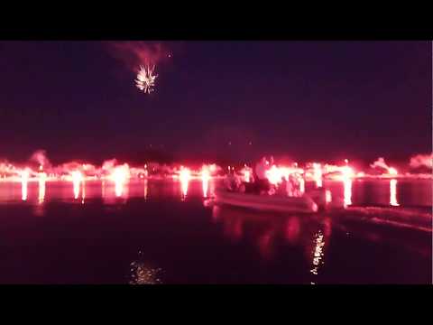 Doček Duje Ćalete Cara u Bilicama, bakljada