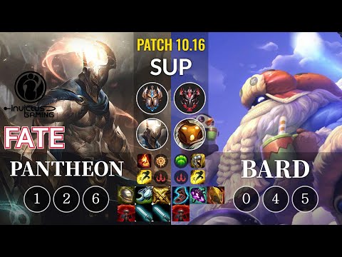 IG Fate Pantheon vs Bard Sup - KR Patch 10.16