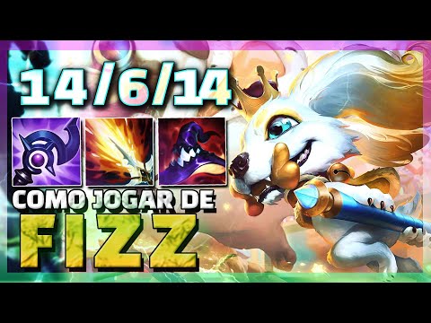 COMO JOGAR DE A a Z: FIZZ MID! - League of Legends Gameplay Completa (runas, builds, combos e mais)
