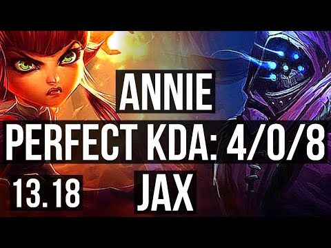 ANNIE vs JAX (TOP) | 4/0/8, 1.9M mastery | EUW Master | 13.18