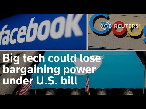 美國法案下，大科技公司可能失去議價能力。 (Big tech could lose bargaining power under U.S. bill)