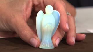 Lee Sands Carved Angel Figurine with Jennifer Coffey