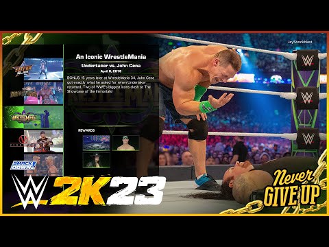WWE 2K23 Showcase An Iconic WrestleMania Undertaker vs John Cena (100% Completion)